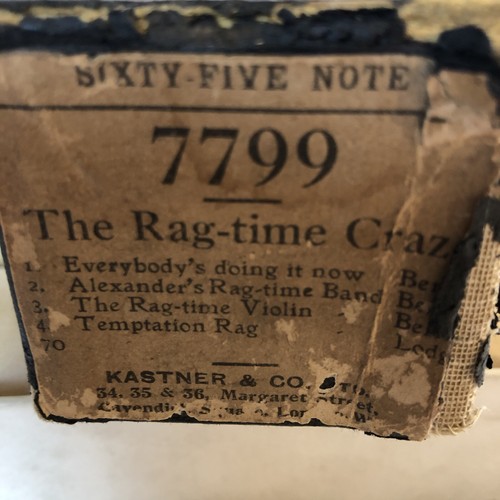 Antique pianola roll the - roll, ‘the