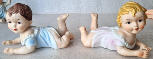 Pair vintage bisque - pair,