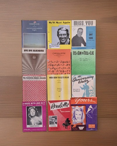 Vintage sheet music collection - vintage,