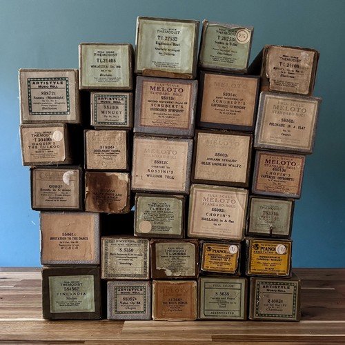 Vintage pianola rolls - pianola,