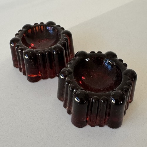 Vintage pair ruby red - vintage, glass