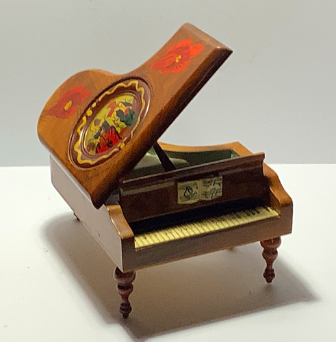 Vtg retro wooden grand piano - vtg,