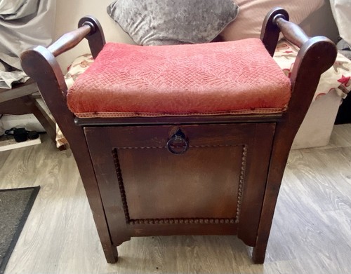 Vintage edwardian piano - edwardian, stool