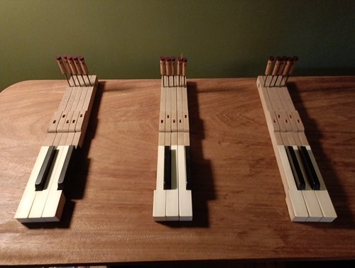 Vintage piano keys five - piano, keys,